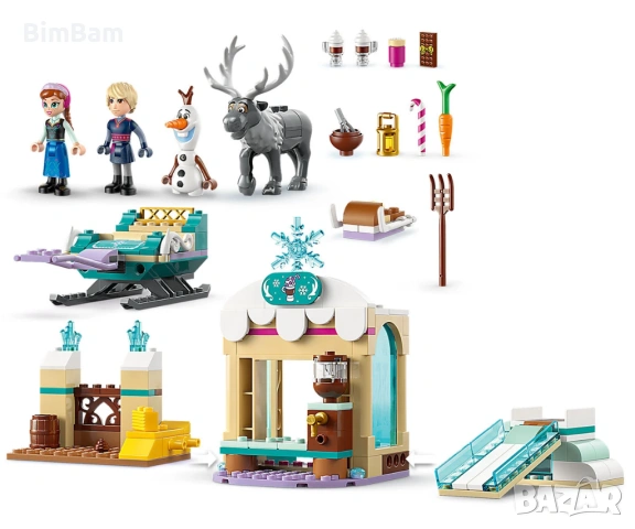 Конструктор LEGO® Disney 43256 - Приключението с шейна на Анна, снимка 4 - Конструктори - 53276330