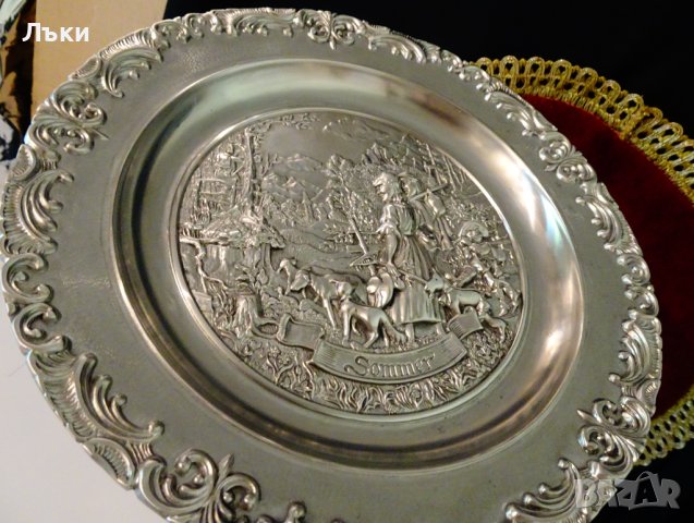 Пано,чиния за стена от калай Лято. , снимка 4 - Антикварни и старинни предмети - 40951541