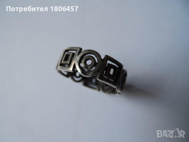 сребърен пръстен Б, снимка 5 - Пръстени - 42046355