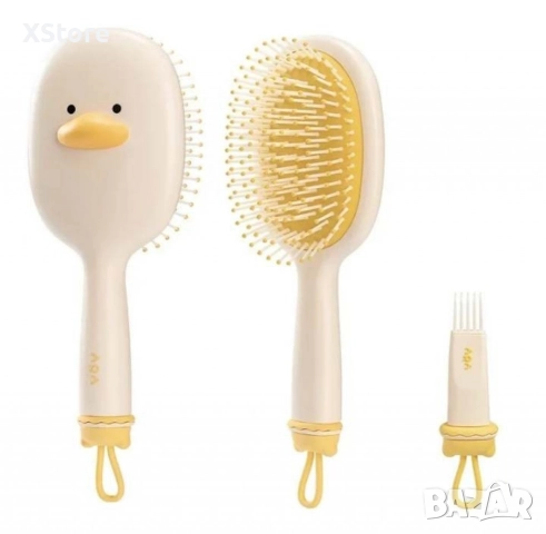 Четка за коса с четчица за почистване в два забавни варианта, снимка 6 - Аксесоари за коса - 52593324