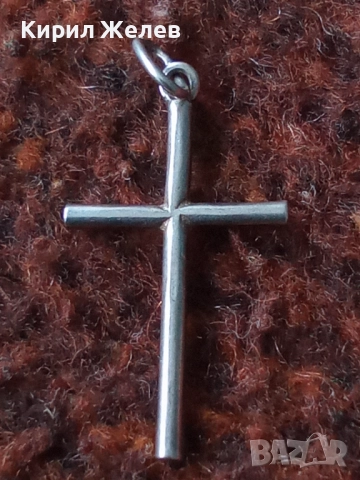 Старо сребърно кръстче 50878, снимка 2 - Колиета, медальони, синджири - 52359536