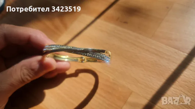 Дамска гривна позлатена 9к, снимка 8 - Гривни - 56344553
