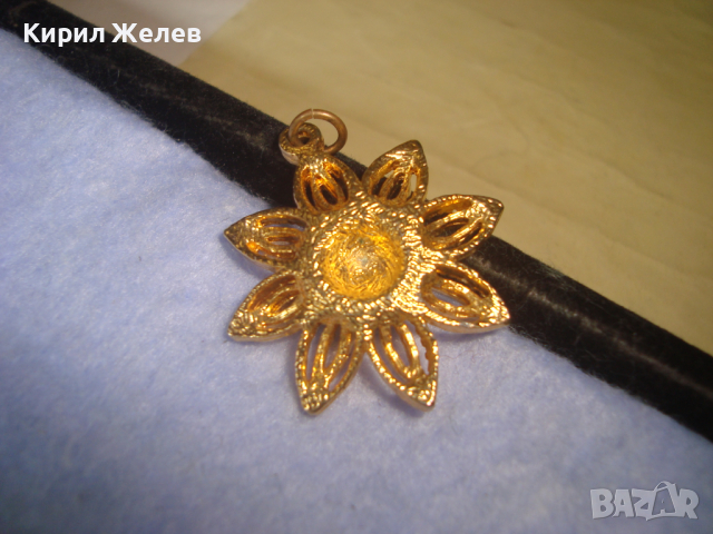 КРАСИВО ПОЗЛАТЕНО ЦВЕТЕ - ФЛОРАЛНА АРТ ВИСУЛКА ПЕНДАНТ МЕДАЛЬОН 18127, снимка 6 - Колиета, медальони, синджири - 36224594