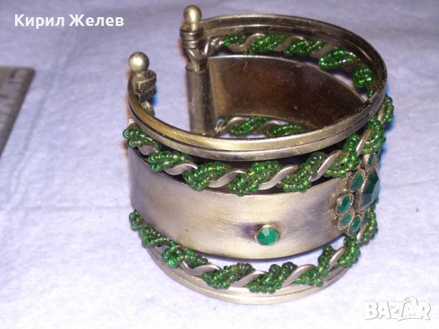 СРЕБРИСТА МЪНИСТЕНА КРИСТАЛНА РЕТРО АРТ ГРИВНА ЕТНО СТИЛ 15929, снимка 12 - Гривни - 41202137