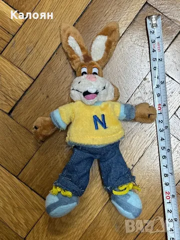 Плюшена играчка заек - Рекламна Нескуик, снимка 5 - Плюшени играчки - 48655886