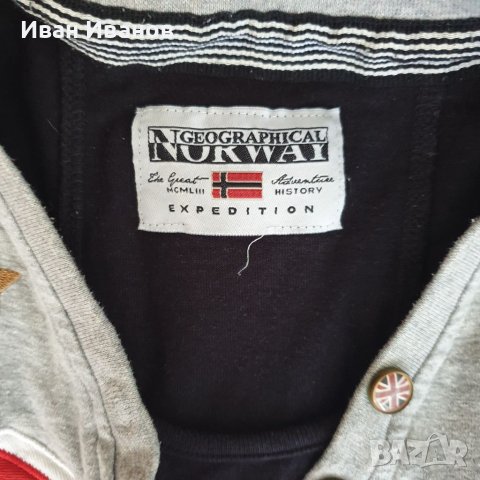 Блуза / тениска GEOGRAPHICAL NORWAY  размер Л , снимка 2 - Тениски - 40997039