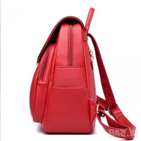 Дамска раница Renata Red, снимка 3 - Раници - 41479247