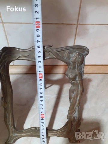 Стара барокова бронзова рамка за снимка - голяма, снимка 6 - Антикварни и старинни предмети - 53347644