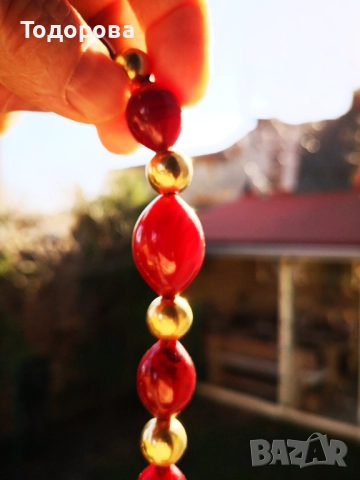 Дамска огърлица-кехлибар и злато.Османска империя., 4 900 лв, снимка 10 - Колиета, медальони, синджири - 52152629