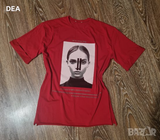 Червена тениска М-5лв., снимка 1 - Тениски - 41660423