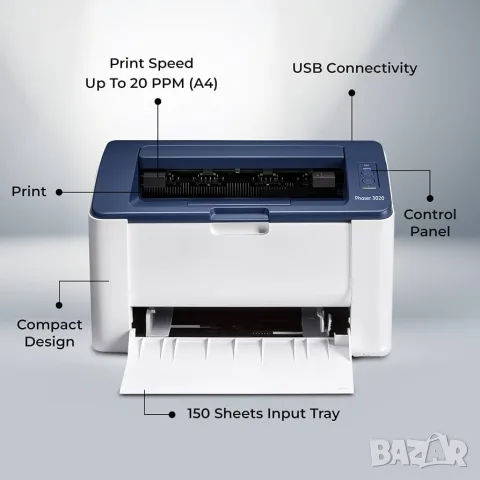 Xerox Phaser 3020 , снимка 3 - Принтери, копири, скенери - 56326178