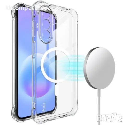 IMAK за Samsung Galaxy M47 5G / A27 5G Магнитен Airbag Удароустойчив TPU Калъф със Скрийн Протектор 