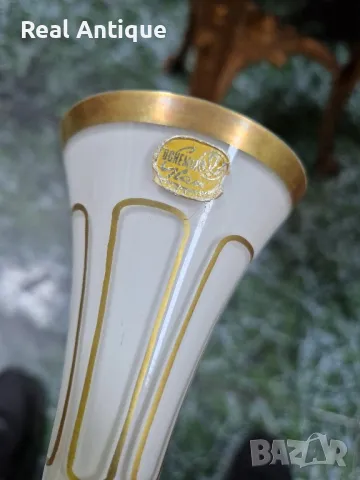 Чудесна рядка антикварна колекционерска ваза Бохемия , снимка 7 - Вази - 50263076