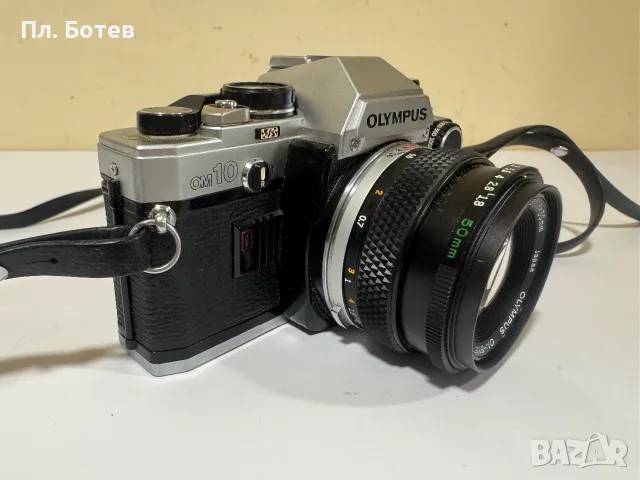 Фотоапарат Olympus OM-10 с обектив Olympus Zuiko MC Auto-S 50mm f/1.8. , снимка 2 - Фотоапарати - 55946169