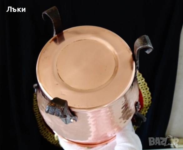 Медно котле,менче чиста червена мед 2 л. , снимка 8 - Антикварни и старинни предмети - 53394821