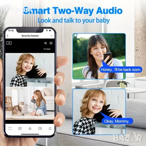 Смарт Wi-Fi Камера – Работи с Tuya / Smart Life (многоезино меню), снимка 2 - IP камери - 56163256