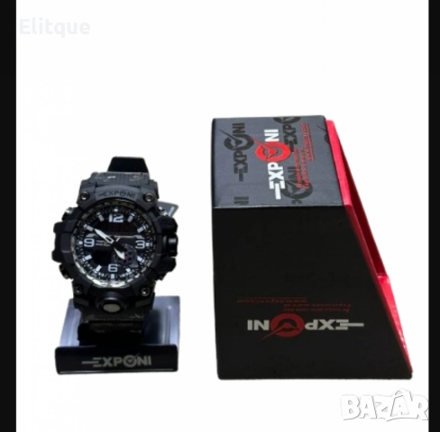 Водоустойчив спортен дигитален часовник EXPONI "Двоен екран,подсветка,аларма, хронометър и др. , ", снимка 14 - Мъжки - 52889487