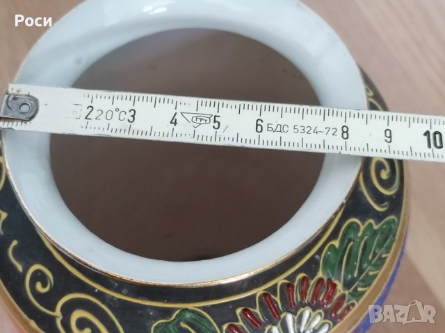 Ваза със позлатен кант, снимка 4 - Антикварни и старинни предмети - 41912746