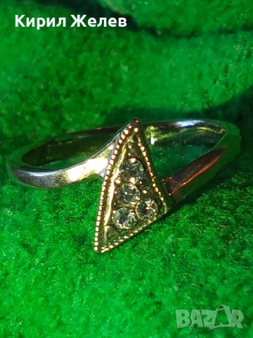 НЕЖЕН СРЕБЪРЕН КРИСТАЛЕН АРТ МОДЕЛ ПРЪСТЕН СРЕБРО 925 с РОДИЕВО ПОКРИТИЕ 34404, снимка 3 - Пръстени - 39633667