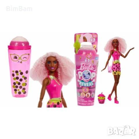 Оригинална ароматизирана кукла в чаша Barbie® Pop Reveal™ Berry Bubble Tea Series, снимка 2 - Кукли - 48267385