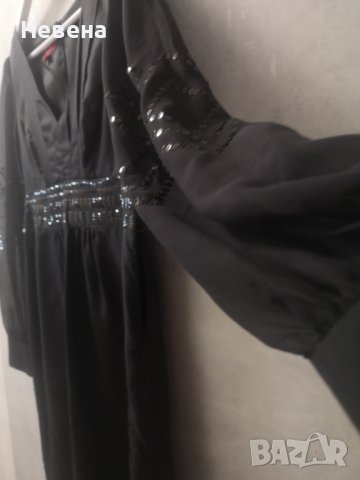 Официална Черна Рокля Естествена коприна, размер L, Monsoon, снимка 7 - Рокли - 40893741