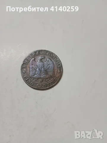 ФРАНЦИЯ МОНЕТИ 5 САНТИМА 1854 Г , снимка 4 - Нумизматика и бонистика - 55947224