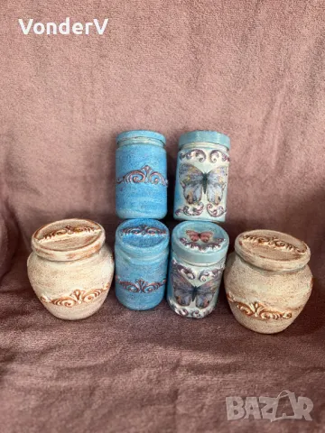 Комплекти за Подарък Стъклени бурканчета за сладки подправки бисквитки Декорирани, снимка 8 - Други - 49963243