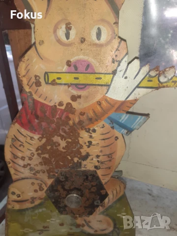 Стара бълг.метална мишена играчка от стрелбище пушкаджийница, снимка 2 - Антикварни и старинни предмети - 51132185