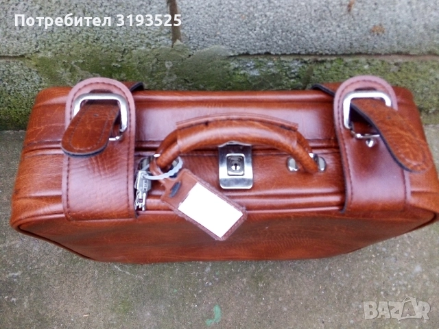 Пътнически кожен куфар , снимка 2 - Куфари - 52773819