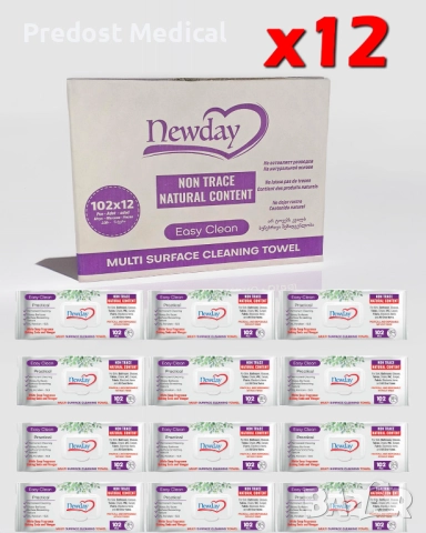 Универсални почистващи мокри кърпи Newday Multi Surface Cleaning - 102 бр в пакет, снимка 3 - Препарати за почистване - 52814298