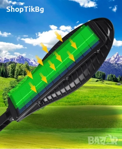 3 броя Соларна улична лампа със стойка и дистанционно управление, снимка 18 - Соларни лампи - 47618660