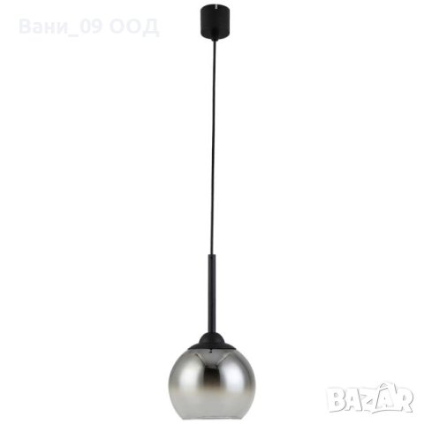 Висяща лампа с абажур от опушено стъкло, снимка 1 - Лампи за таван - 41699834