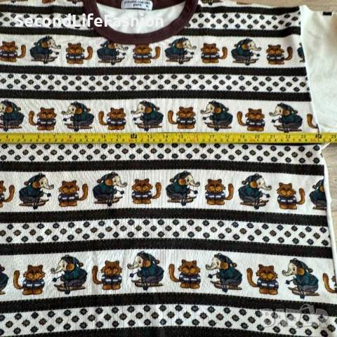 Винтидж мъжки пуловер Pierre Cardin Paris, размер XL с уникален мотив на животни, снимка 3 - Суичъри - 53683599