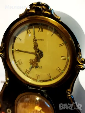 Стар будилник с латерна, настолен часовник, снимка 2 - Колекции - 47444123