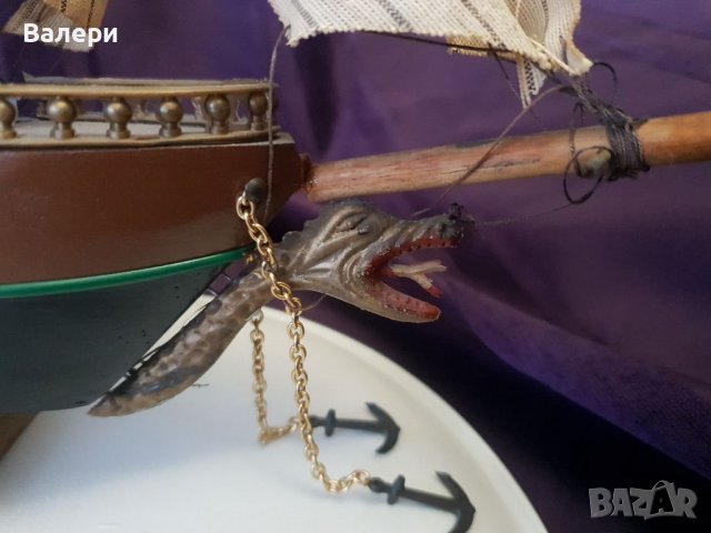 Корабен Модел VELERO ESPANOL Антика , снимка 2 - Антикварни и старинни предмети - 39082164