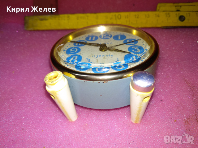 SLAVA MADE in USSR Стар КОЛЕКЦИОНЕРСКИ РУСКИ БУДИЛНИК МЕХАНИЧЕН НАСТОЛЕН ЧАСОВНИК СЛАВА СССР 43089, снимка 10 - Антикварни и старинни предмети - 44545479