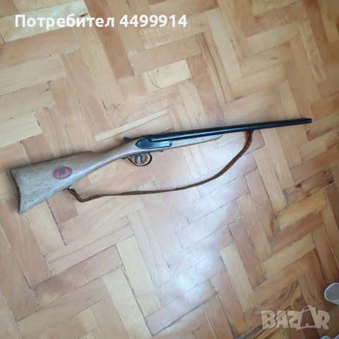 Стара френска ламаринена играчка-пушка Eureka