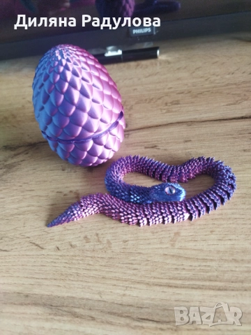 3D принтирана змия в яйце, снимка 5 - Други стоки за дома - 52509873