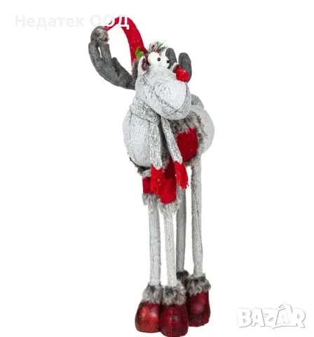 Коледна декоративна фигура, Елен, Червен, 86 см, снимка 2 - Декорация за дома - 48219283