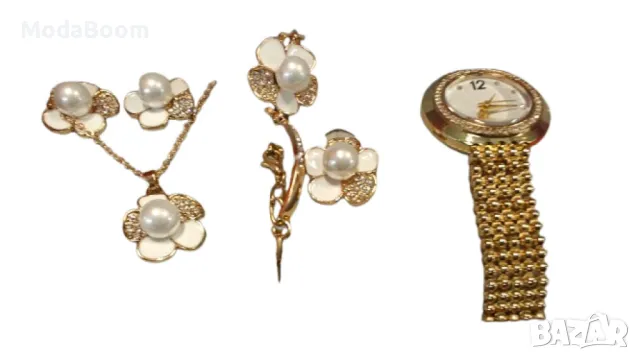 Дамски часовник с комплект бижута - Перфектния подарък за всяка жена, снимка 5 - Бижутерийни комплекти - 48682079