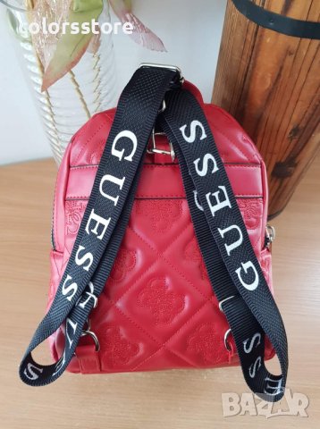 Дамска червена раница Guess  кодSG- IM99, снимка 5 - Раници - 39345079
