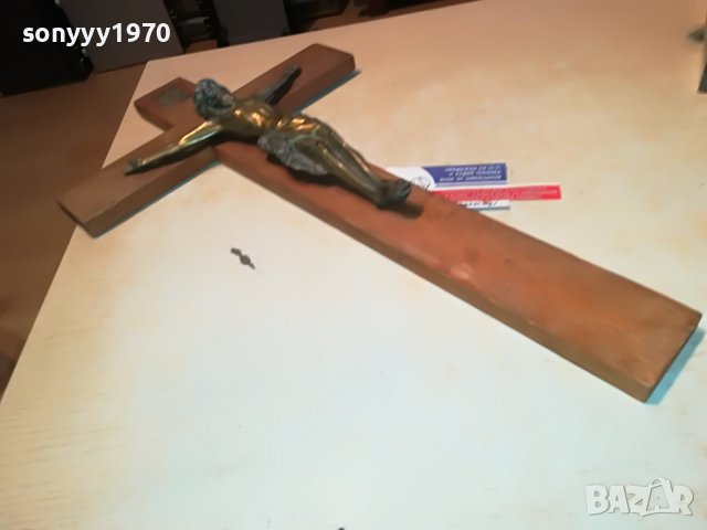 КРЪСТ ГОЛЯМ С ХРИСТОС 50Х30СМ ВНОС ГЕРМАНИЯ L2603230905, снимка 12 - Антикварни и старинни предмети - 40137164