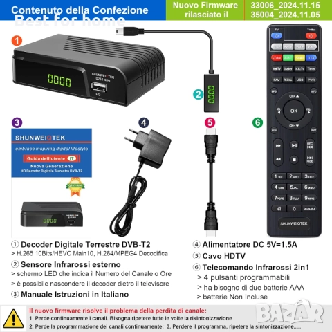 Невидим DVB-T2 цифров ефирен декодер 2024, поддръжка на USB PVR запис, снимка 2 - Мрежови адаптери - 52444625