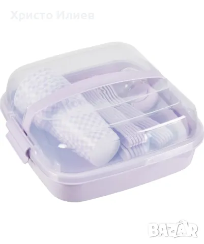 Комплект за пикник 31 части в кутия , снимка 2 - Прибори за хранене, готвене и сервиране - 49078721