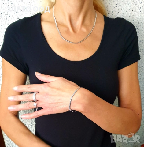 Сетове  ТЕНИС от бяло или жълто ЗЛАТО 14К, снимка 4 - Колиета, медальони, синджири - 52226032