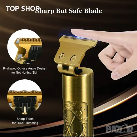 професионална машинка за подстригване, USB акумулаторен LCD екран, снимка 9 - Тримери - 48473309