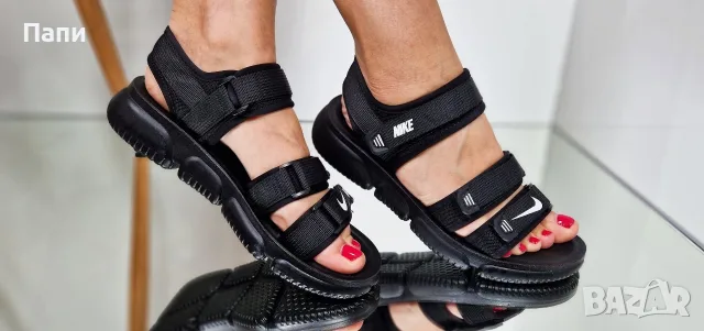 Дамски сандали Nike с каишки в черно , снимка 3 - Сандали - 56171479