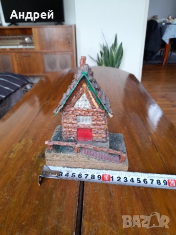 Стара дървена декорация,къщичка, снимка 5 - Антикварни и старинни предмети - 40217889