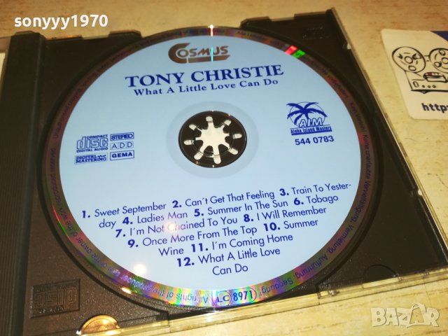 TONY CHRISTIE-ORIGINAL CD 2503231925, снимка 4 - CD дискове - 40134244