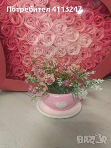 Ръчно изработени керамични чашки с цветя 